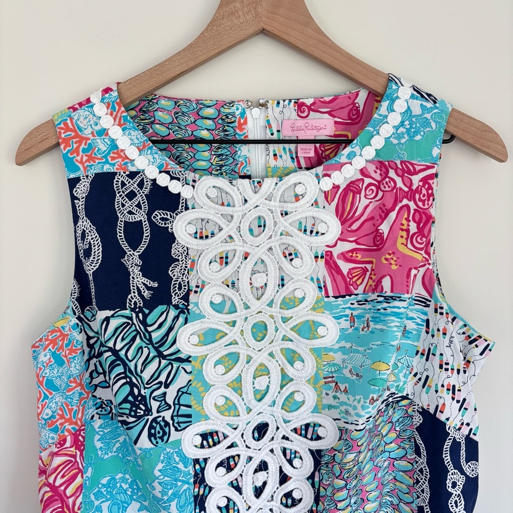 Lilly Pulitzer Sailor Patch Shift Dress 12 - Picture 3 of 11